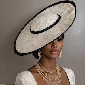 Black and Ivory Derby Hat - Etsy display picture 2
