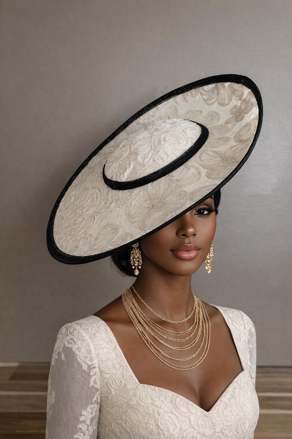 Gold Wide Brim Hat - Etsy display picture 2