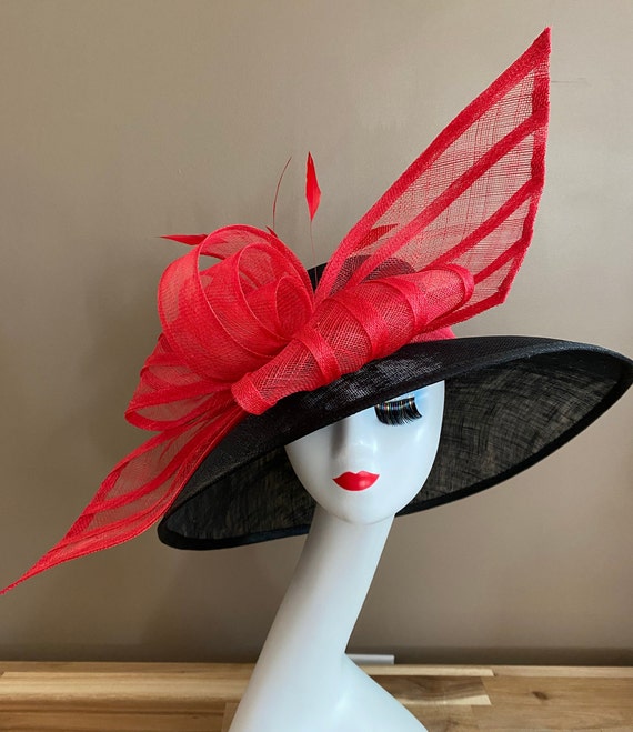 Red and black sales church hats