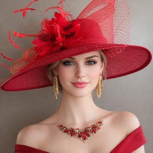 Poppy Red Hat - Etsy display picture 2