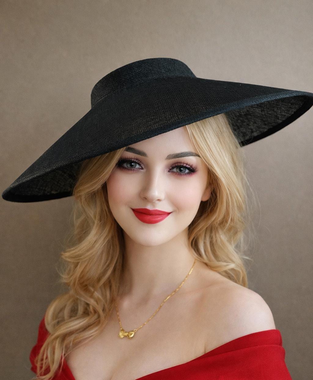 New Kentucky Derby Hat Elegant Black Sinamay Bow Royal Ascot KY Oaks Fascinator Black Sinamay Kentucky Derby Hat, Red Feather Ascot Hat  main image 3