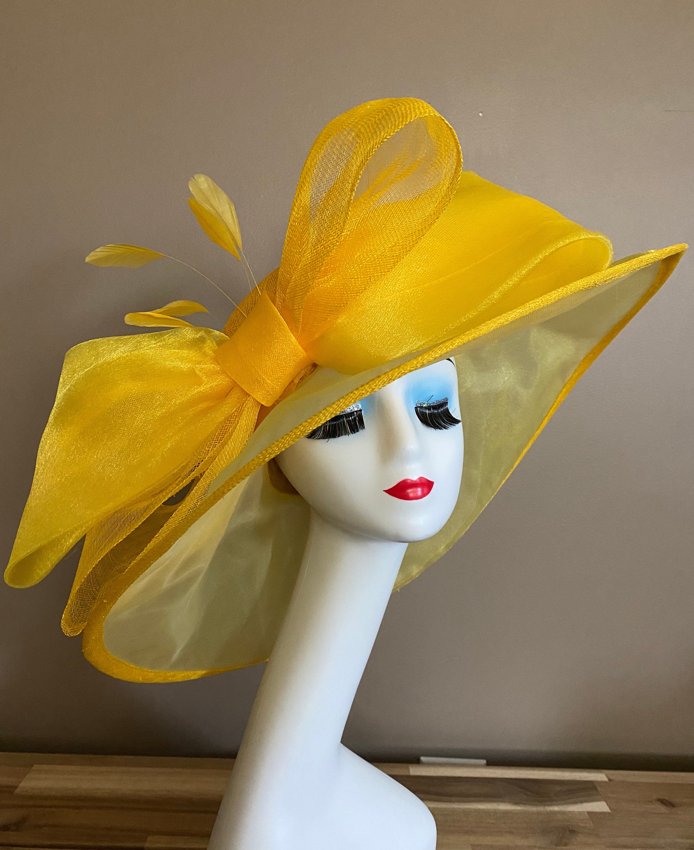 Yellow Church Hats - Etsy