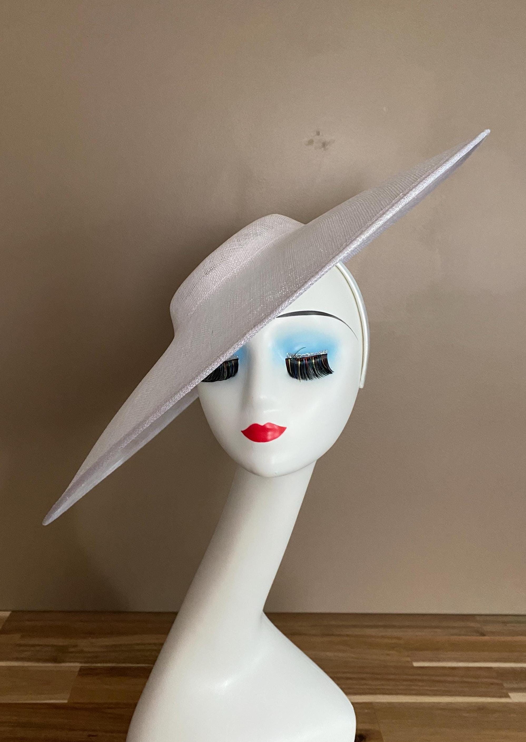 Extra Large White Sinamay Hatinator: Vintage Fasinator, DIY Fascinator Supply