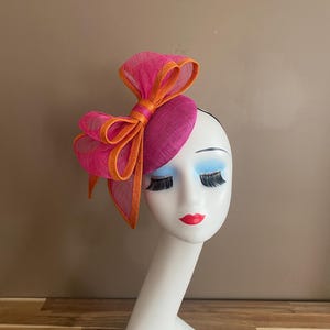 Pink Bow Fascinator - Etsy display picture 2