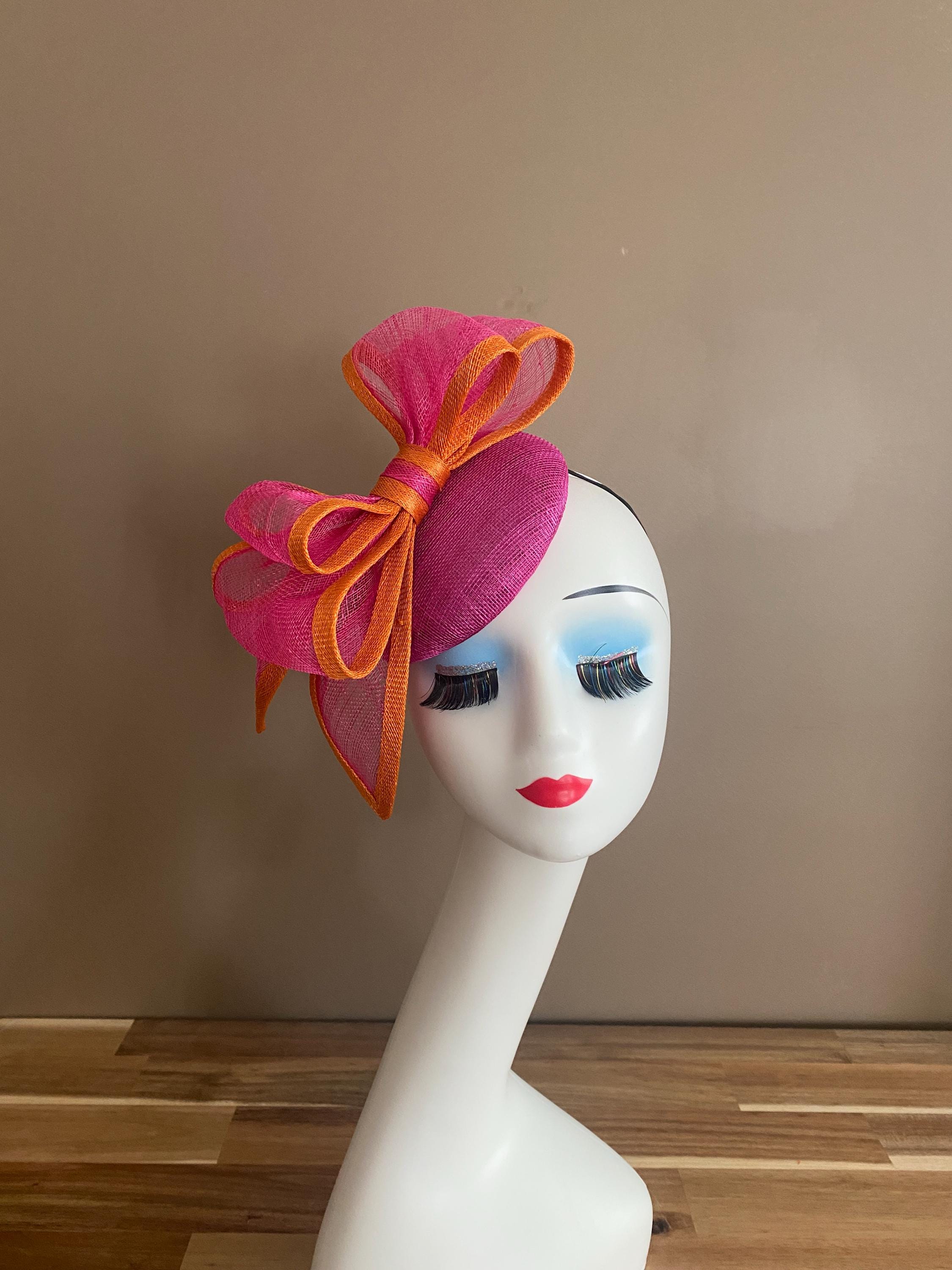 Chic Pink and Orange Women\'s Hat Orange and Pink Hat - Etsy main image 4