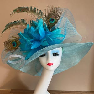 Turquoise Hat Kentucky Derby - Etsy display picture 3