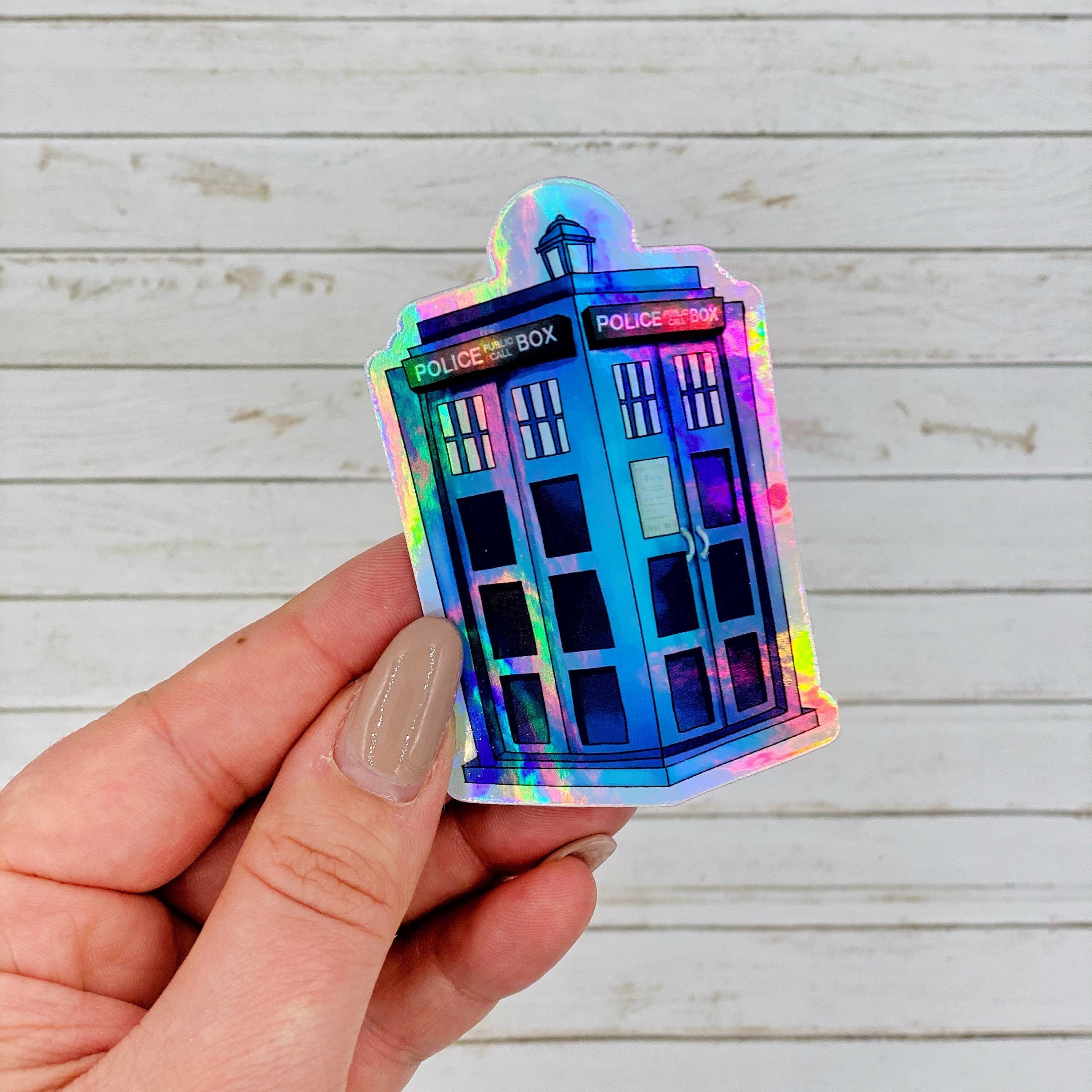 TARDIS Holographic Vinyl Decal, Doctor Who TV Show Space Ship Sticker ...