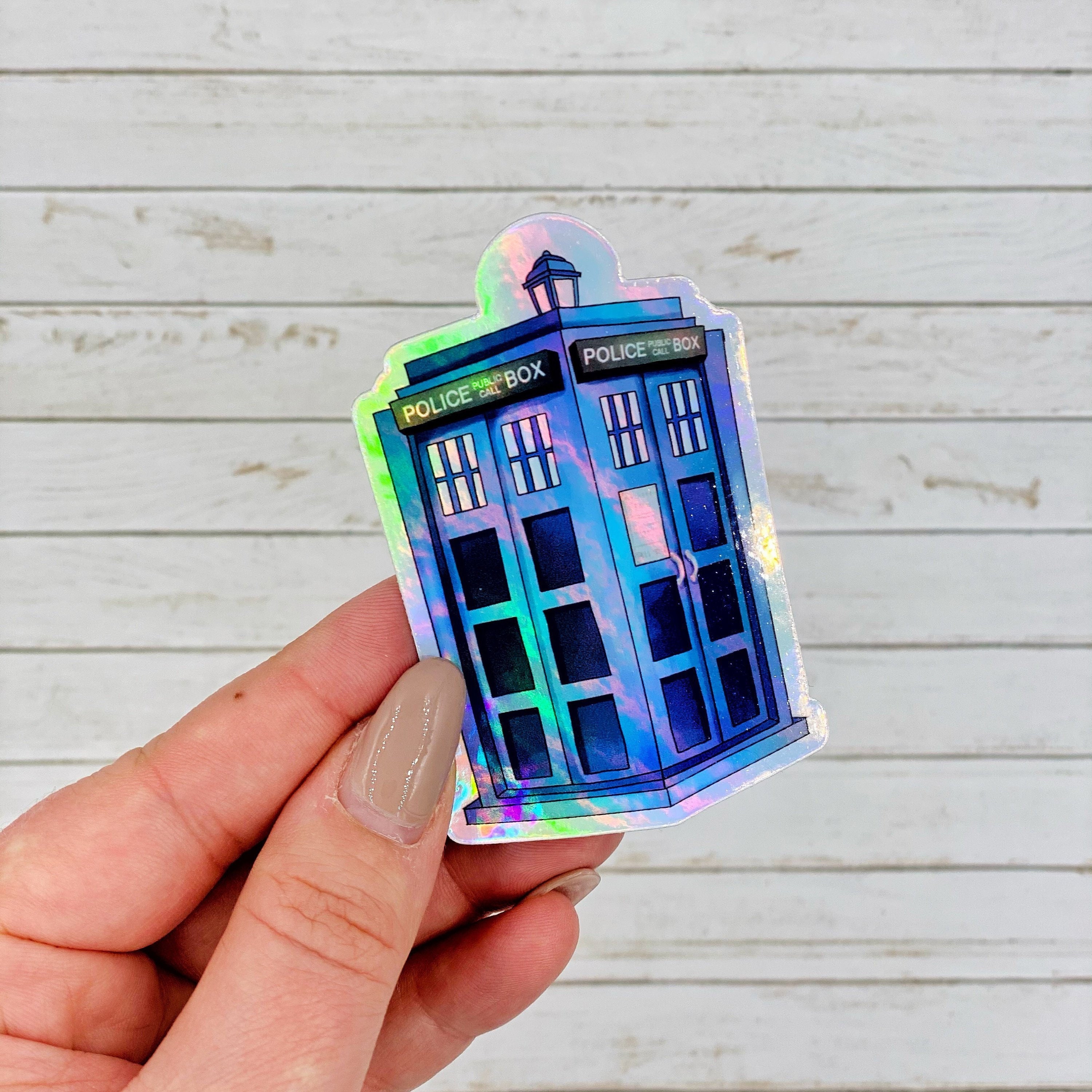 TARDIS Holographic Vinyl Decal, Doctor Who TV Show Space Ship Sticker ...
