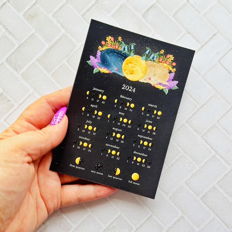 Moon Phases Calendar Full Moon 2024 Moon Calendar Fridge