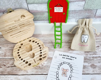Personalized baby teeth kit / little mouse / tooth fairy