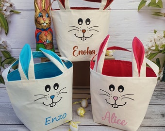 Personalized handmade Easter basket for children, customizable