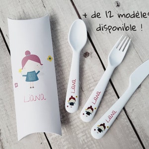 Koru Kids® Couverts pour Enfants 3 Ans Panda avec Gravure du nom - INOX -  Fourchette personnalisé pour Cadeau Bapteme : : Cuisine et Maison