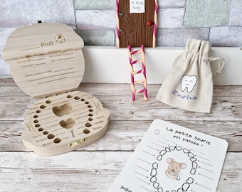 Personalized baby teeth kit / little mouse / tooth fairy