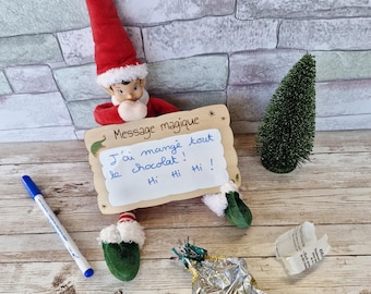 Erasable mischievous elf message sign