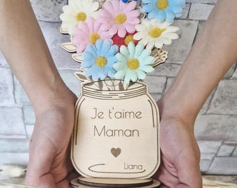 Eternal wooden flower bouquet