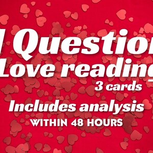 1 vraag Love Reading inclusief 3 kaarten en gedetailleerde analyse