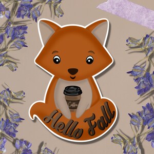 Autumn Fox Sticker - Stickers - Cute - Decal cut