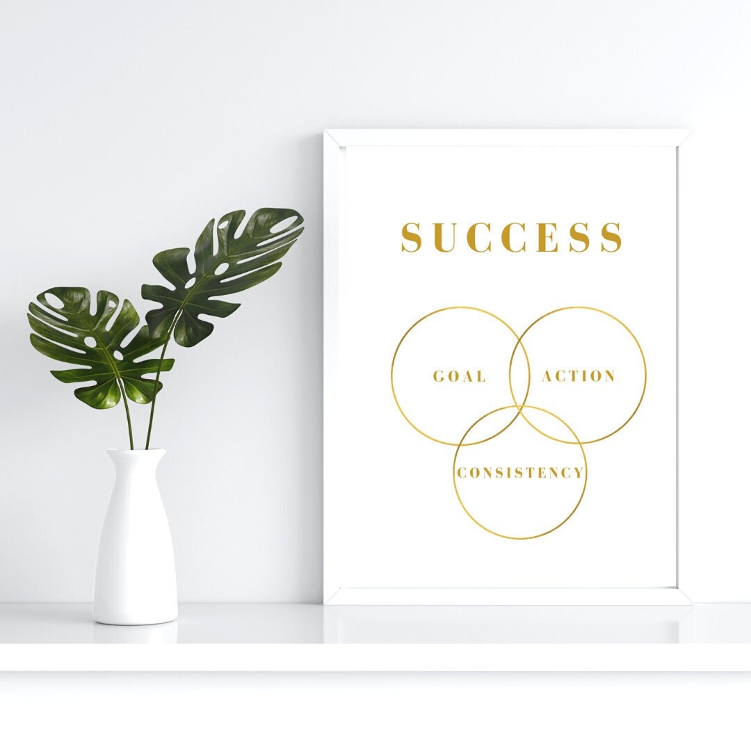 Success Quote Inspirational Wall Art Motivational Quote Minimalist ...