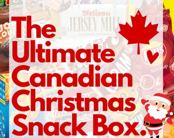 CANADIAN CHRISTMAS PACKAGE | Canada Candy, Chips, Poutine, Long Distance Christmas Gift, Canadian Abroad, Care Package, Holiday, Snacks