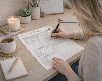 Take Control of your Money Planner, Budget & Expense Tracker Printable, Simple Financial Organization System