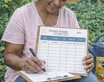 Garden Fertilizer Tracker Sheet