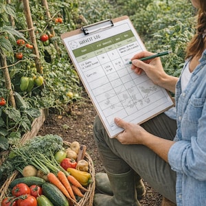 Garden Harvest Log Printable: Yearly Yield Tracker image 1