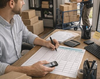 Package Tracker List: Shipping, Receiving (Digital Download)
