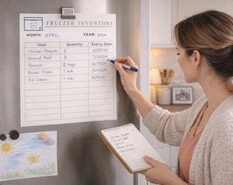 Stop Wasting Food Planner, Kitchen Inventory & Pantry Organizer Printable, Fridge and  Freezer Tracker, Grocery Management System