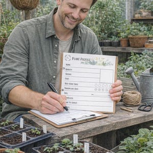 Printable Plant Profile, Garden Planner (Digital Download) image 1