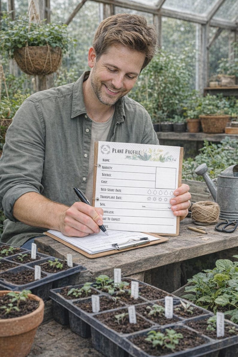 Printable Plant Profile, Garden Planner (Digital Download) image 1