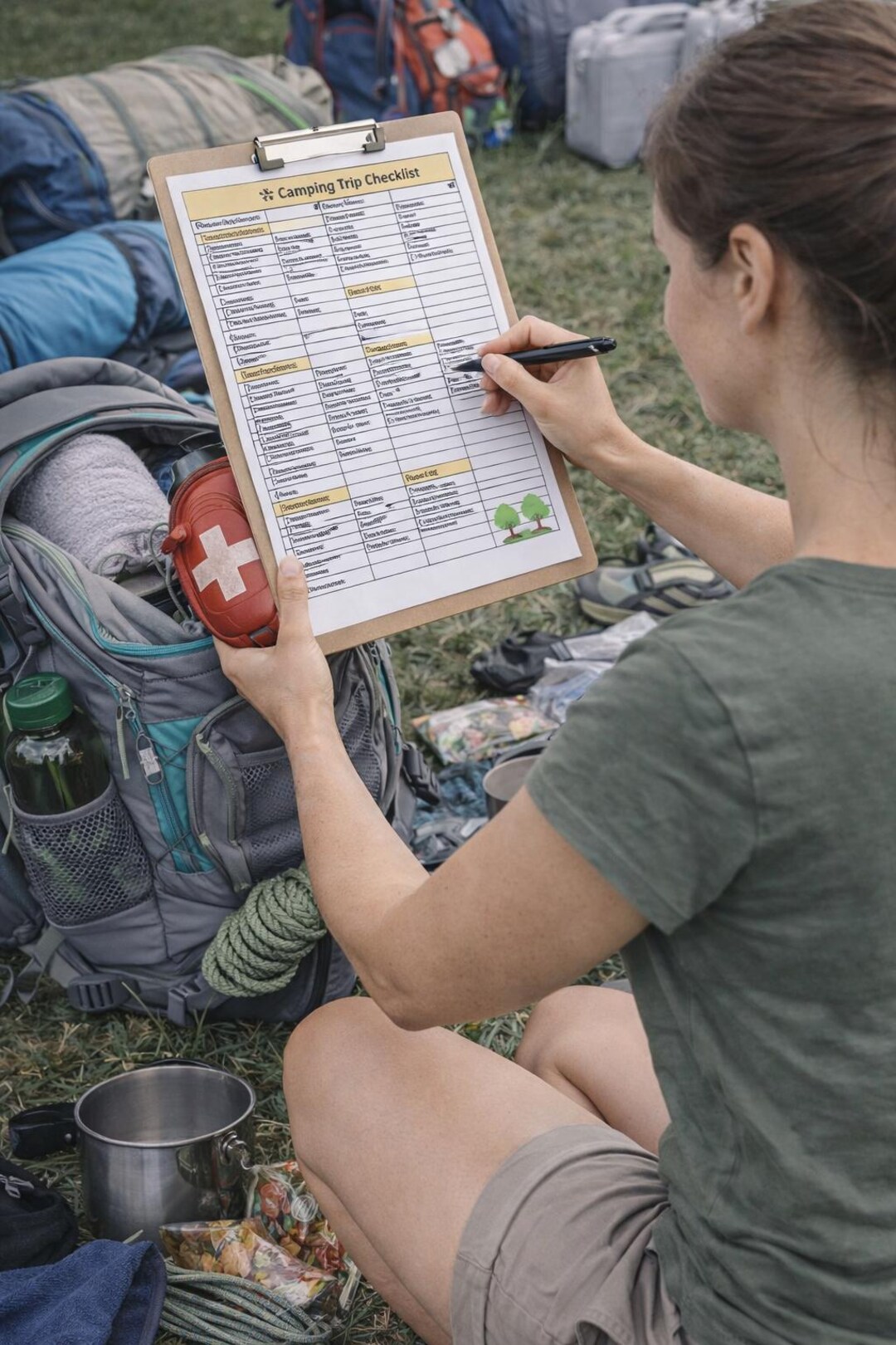 Printable Camping Trip Checklist Packing List for Family and RV Travel ...