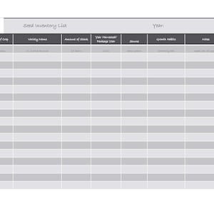 Seed Inventory List