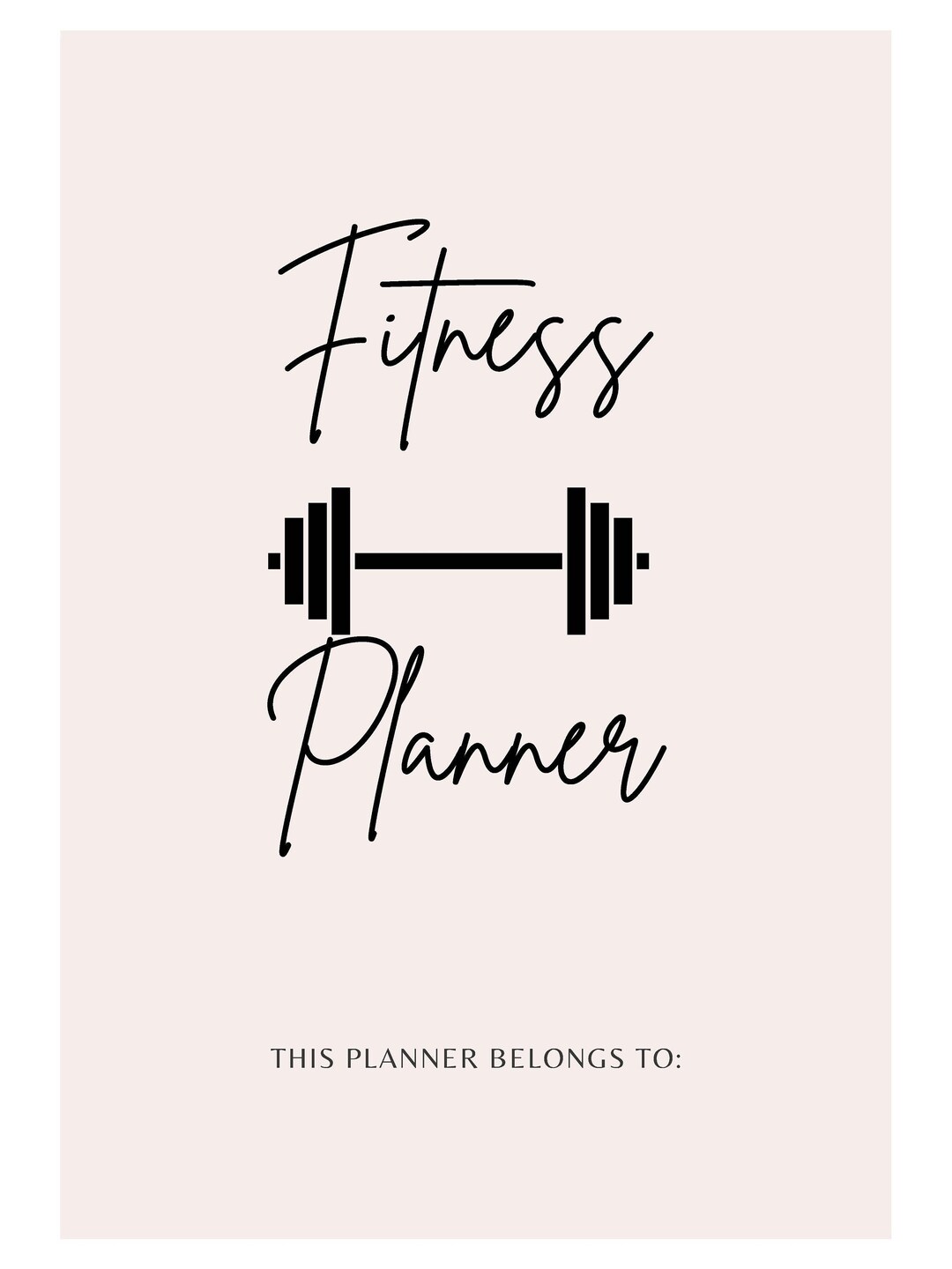 Fitness Planner Etsy