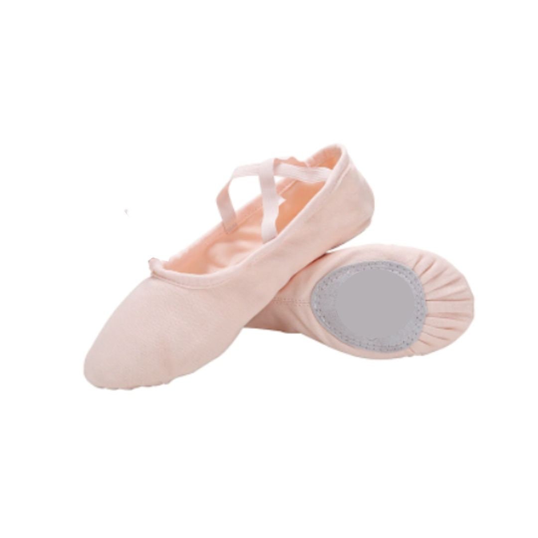 Stretch Canvas Ballet Slippers / Split Sole / Pink / Camel / Etsy