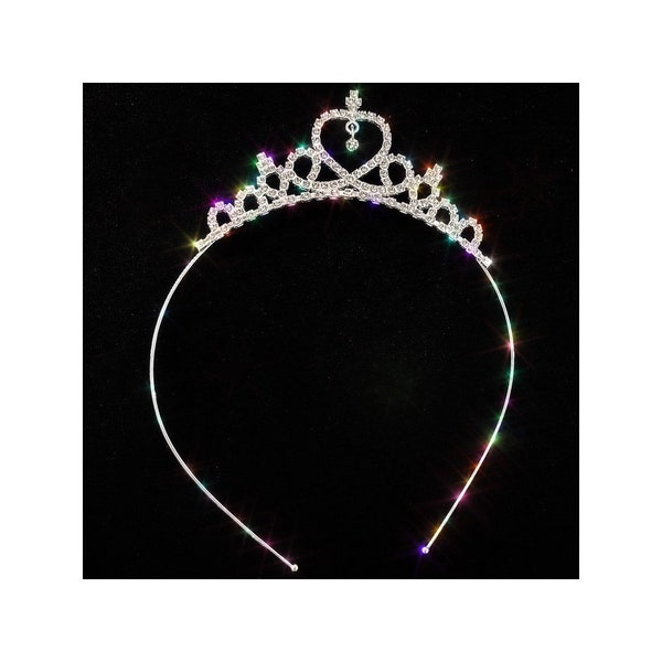 Tiara Headband / Rhinestone / Silver / Costume / Crown