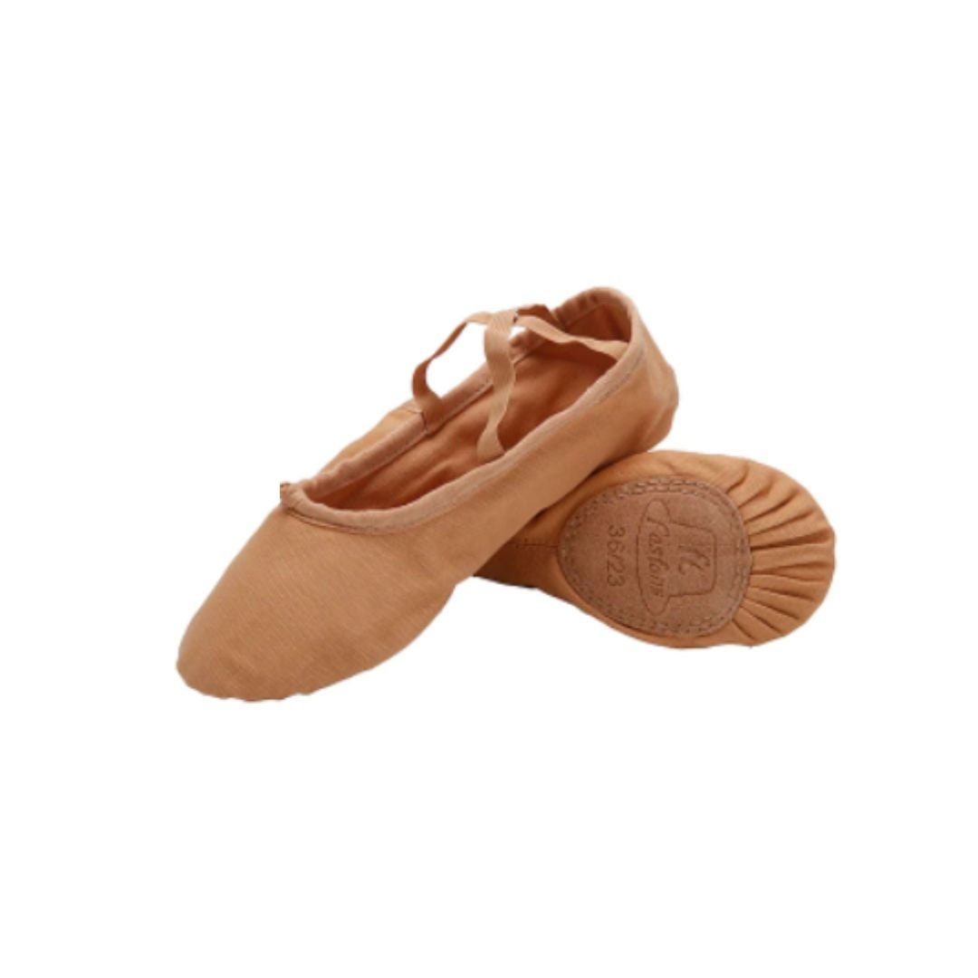 Stretch Canvas Ballet Slippers / Split Sole / Pink / Camel / Etsy