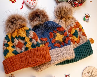 Czapka Granny Square