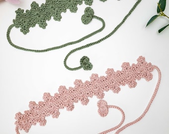 Headband Crochet Pattern PDF, Iska Headband, Hairband Tutorial, Lace Hair Accessory, Festival Headwrap, Summer Choker and Belt Pattern