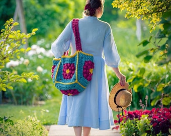 Torebka Floral Square Bag - wyjątkowa torba letnia i świąteczna inspirowana kwiatem