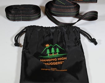 Hammock Tree Straps- Hanging High "Huggers"- Lightweight Hammock Camping Tree Straps (Pair) for hammock camping