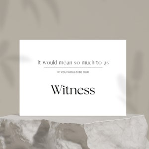 Carta di proposta di testimone di nozze Design minimalista moderno STAMPABILE Download istantaneo