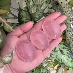 Gemmy Rose Quartz Palm Stone | Unconditional Love | Compassion | Inner Peace | Heart Chakra