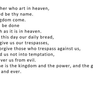 The Lord&#39;s Prayer Handwriting Practice Basic