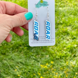 Detroit Lions Fan Earrings