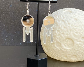 Star Trek Enterprise Inspired Laser Cut Dangle Earrings