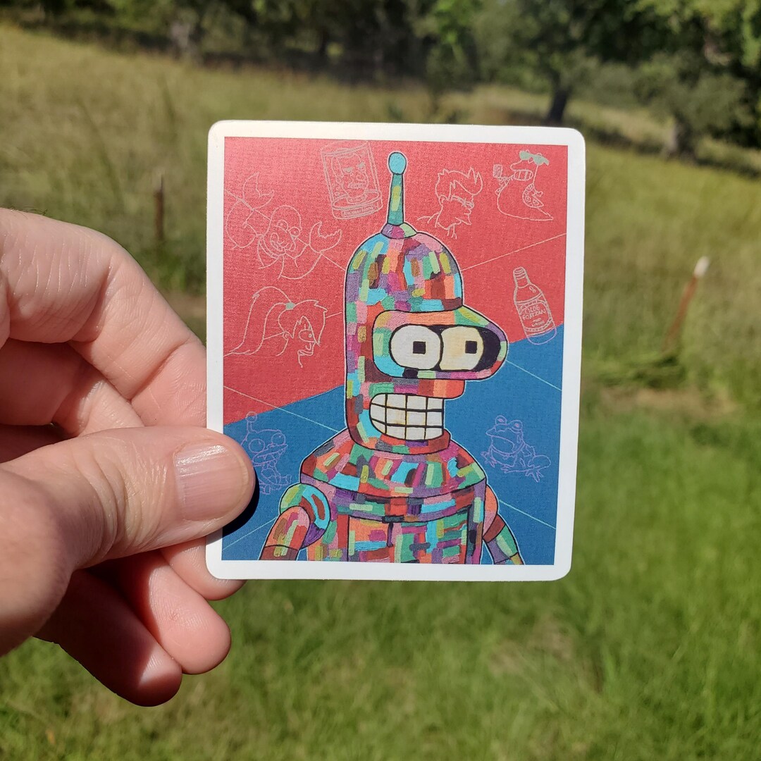 Bender - Futurama - Abstract- 3 Inch Gloss Sticker - Original Art - Etsy