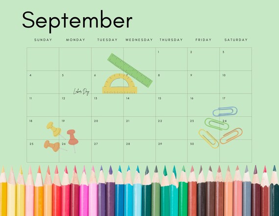 September 2022 Calendar Printable - Etsy
