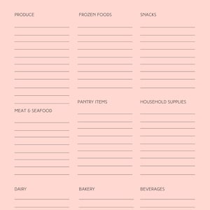 Printable Weekly Meal Plan Template With Grocery List Digital Fillable ...