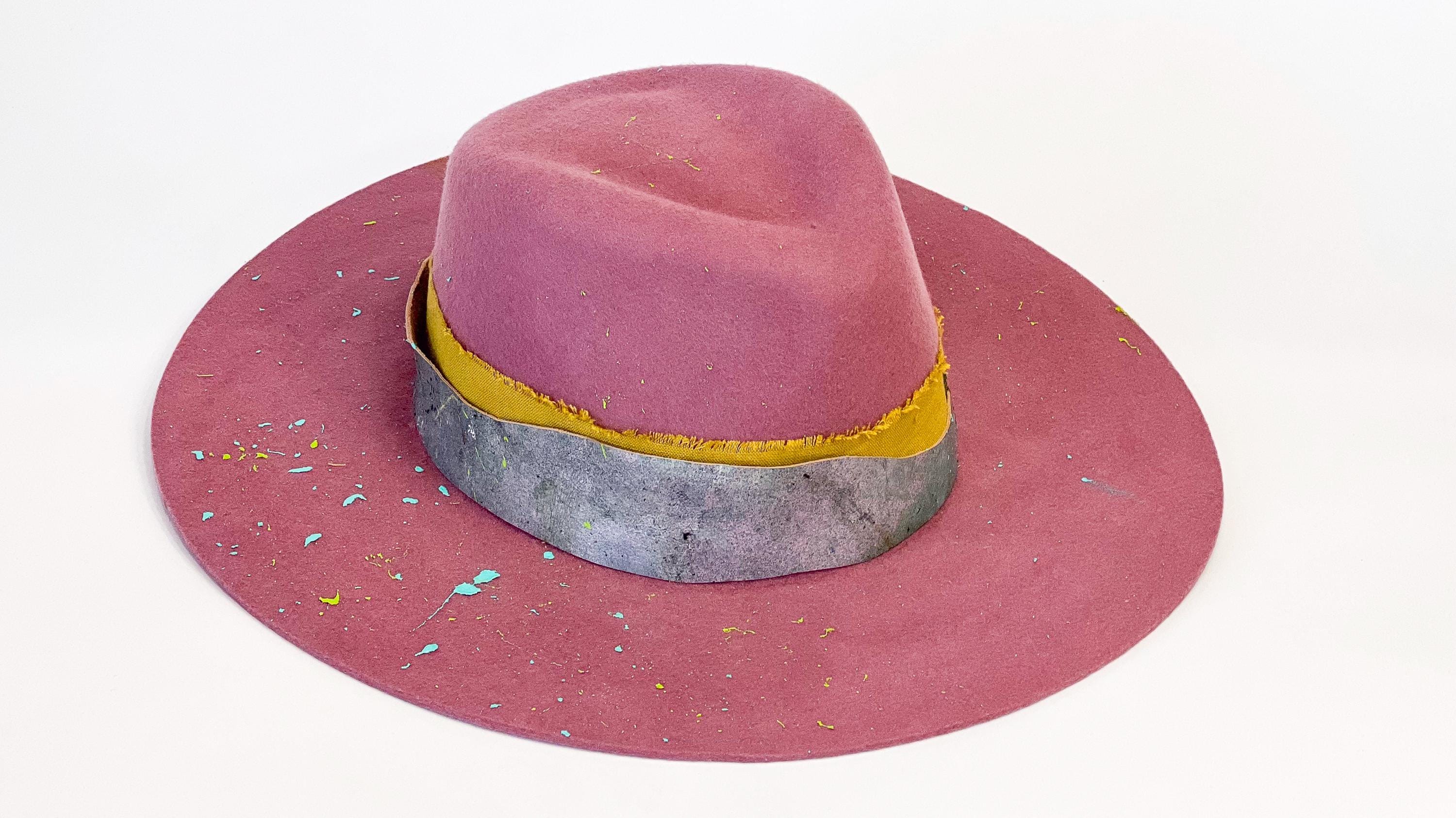 Barneys New York Dusty Pink 100% Wool Fedora Hat Men Fashion Fedora Hat Dusty Pink – Men Suits Direct main image 2