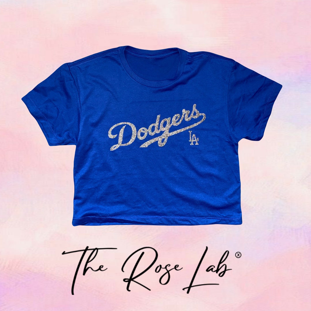 Dodgers LA Crop Top Glitter Crop Top Etsy